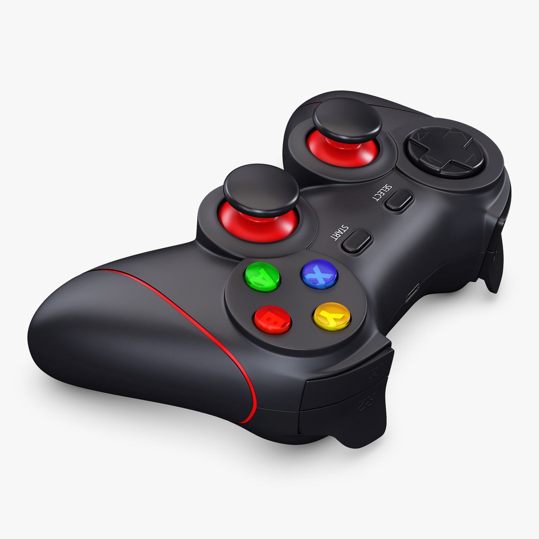 Generic Video Game Controller 3D Model – High Poly Game Asset, FBX, OBJ - View 6