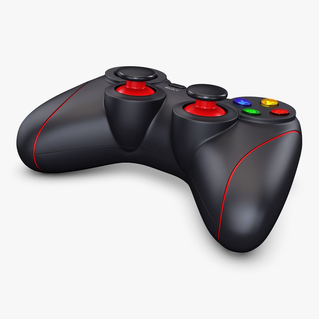 Generic Video Game Controller 3D Model – High Poly Game Asset, FBX, OBJ - View 7