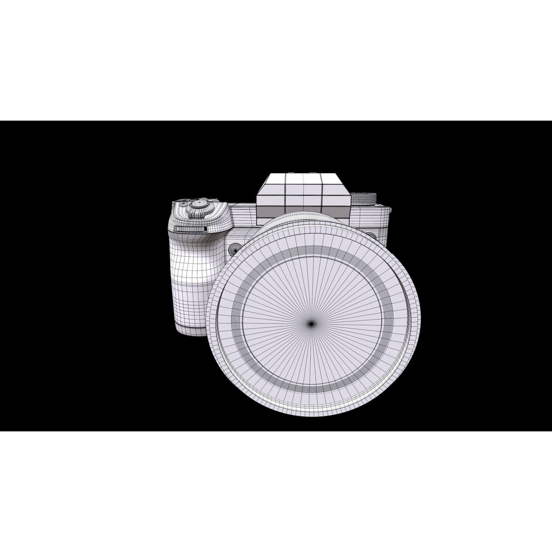 FUJIFILM X H2 3D Model – Low Poly Mirrorless Camera, FBX, PBR - View 11
