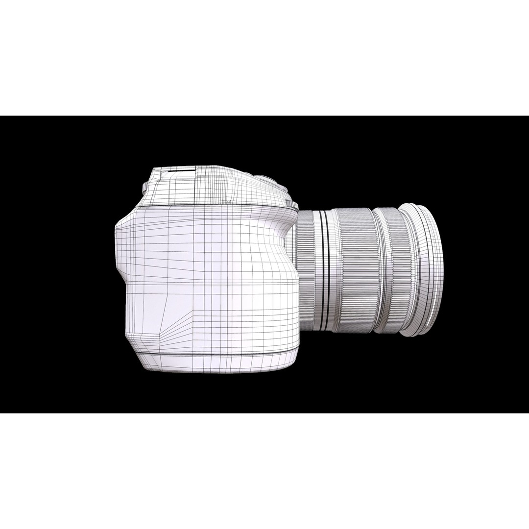 FUJIFILM X H2 3D Model – Low Poly Mirrorless Camera, FBX, PBR - View 12