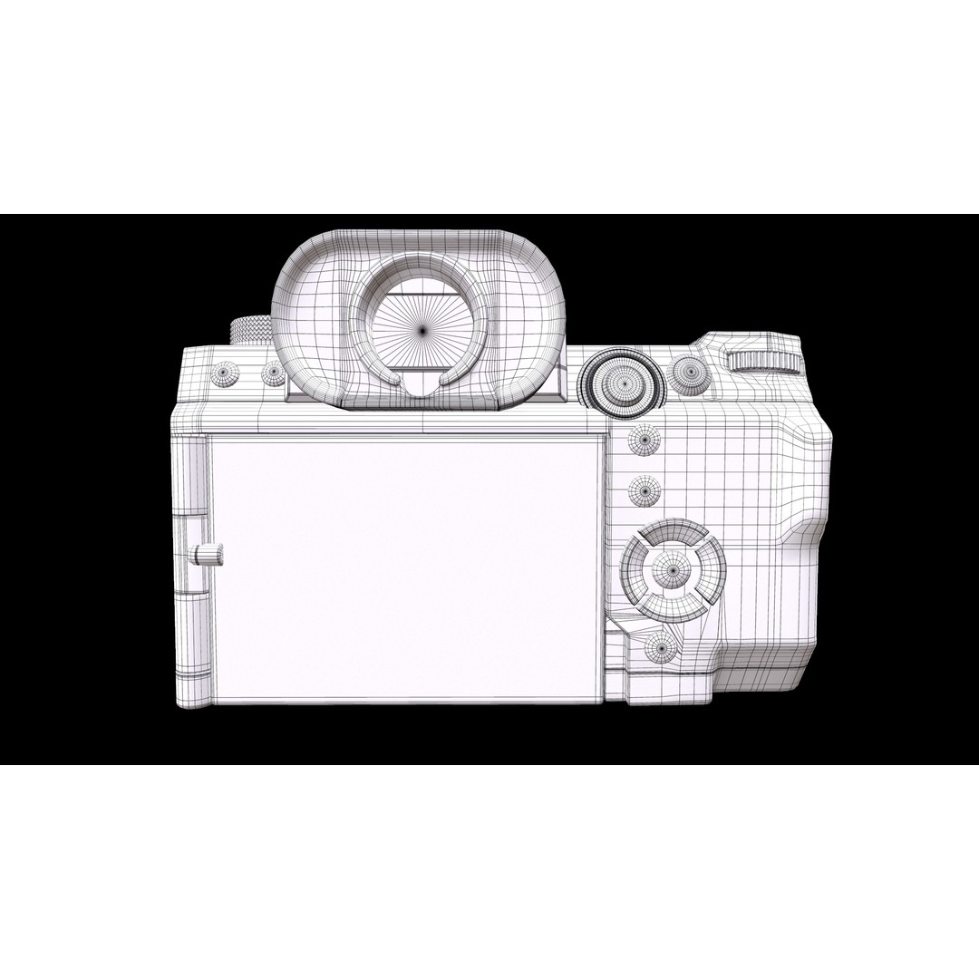 FUJIFILM X H2 3D Model – Low Poly Mirrorless Camera, FBX, PBR - View 13