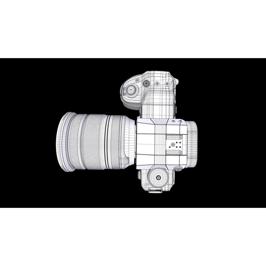 FUJIFILM X H2 3D Model – Low Poly Mirrorless Camera, FBX, PBR - View 14