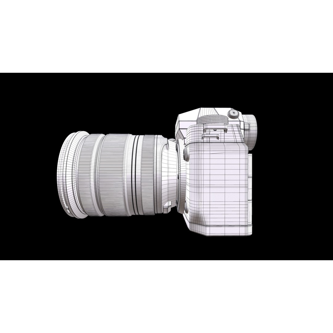 FUJIFILM X H2 3D Model – Low Poly Mirrorless Camera, FBX, PBR - View 15