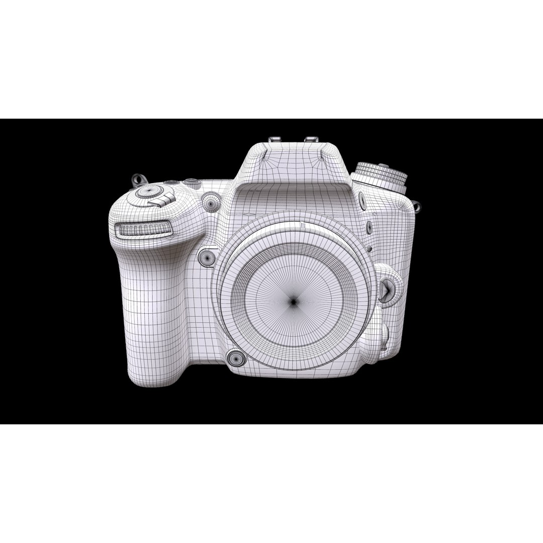 FUJIFILM X H2 3D Model – Low Poly Mirrorless Camera, FBX, PBR - View 16