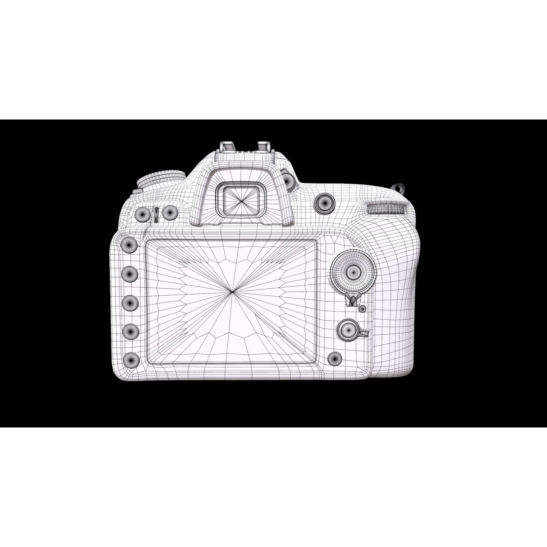 FUJIFILM X H2 3D Model – Low Poly Mirrorless Camera, FBX, PBR - View 18