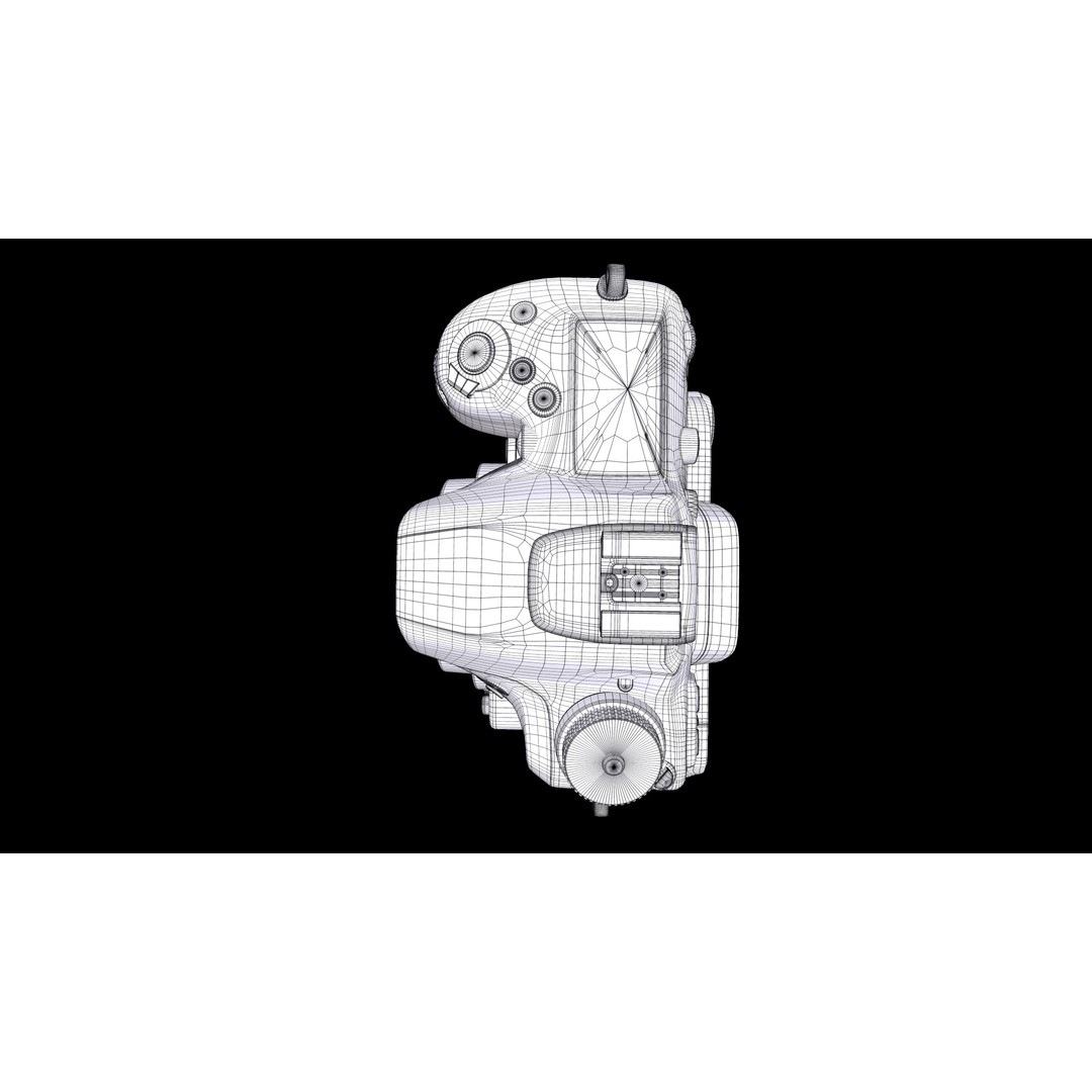 FUJIFILM X H2 3D Model – Low Poly Mirrorless Camera, FBX, PBR - View 19