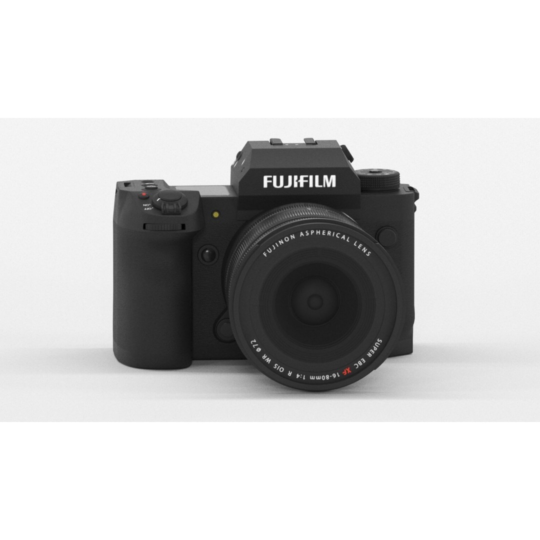 FUJIFILM X H2 3D Model – Low Poly Mirrorless Camera, FBX, PBR - View 3