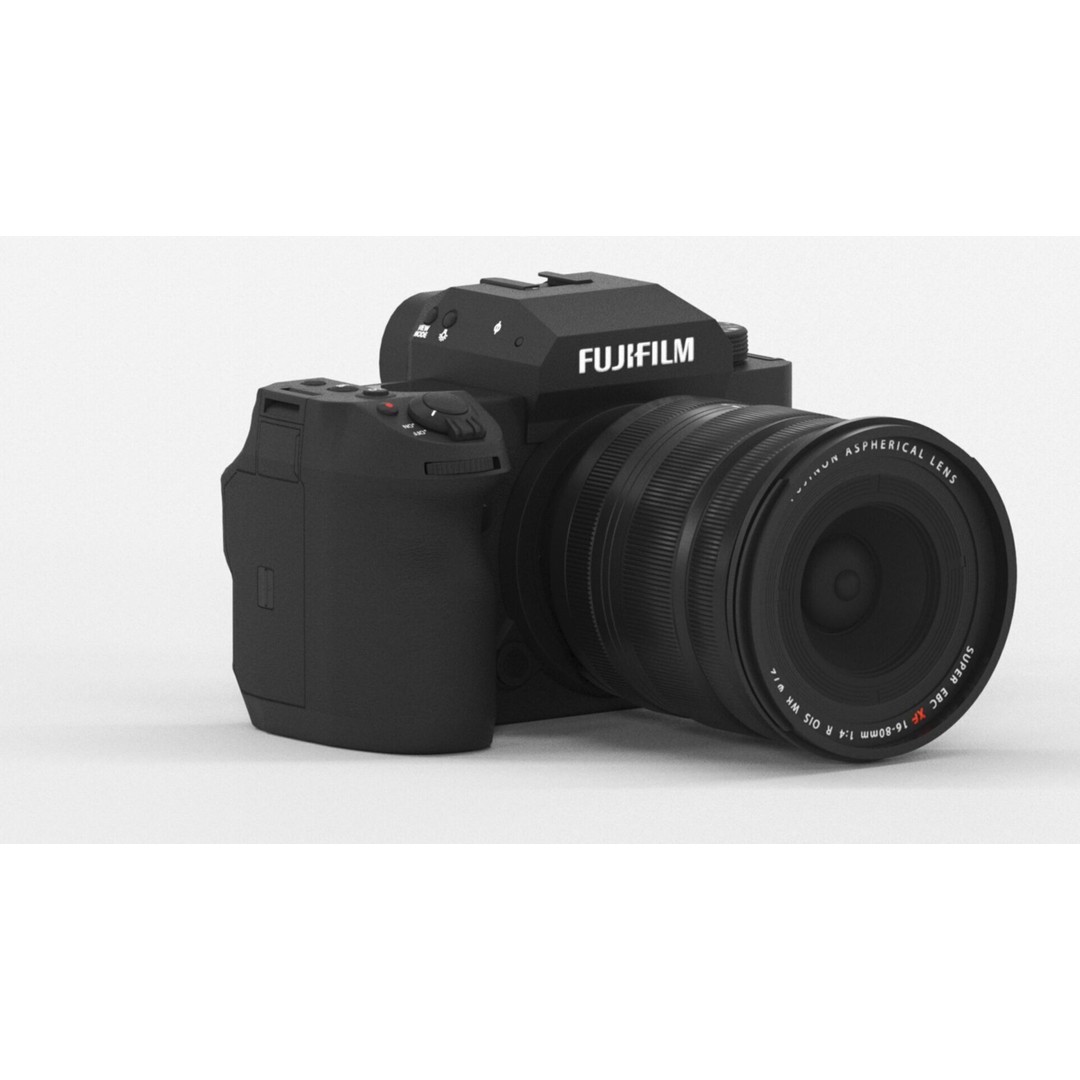 FUJIFILM X H2 3D Model – Low Poly Mirrorless Camera, FBX, PBR - View 4