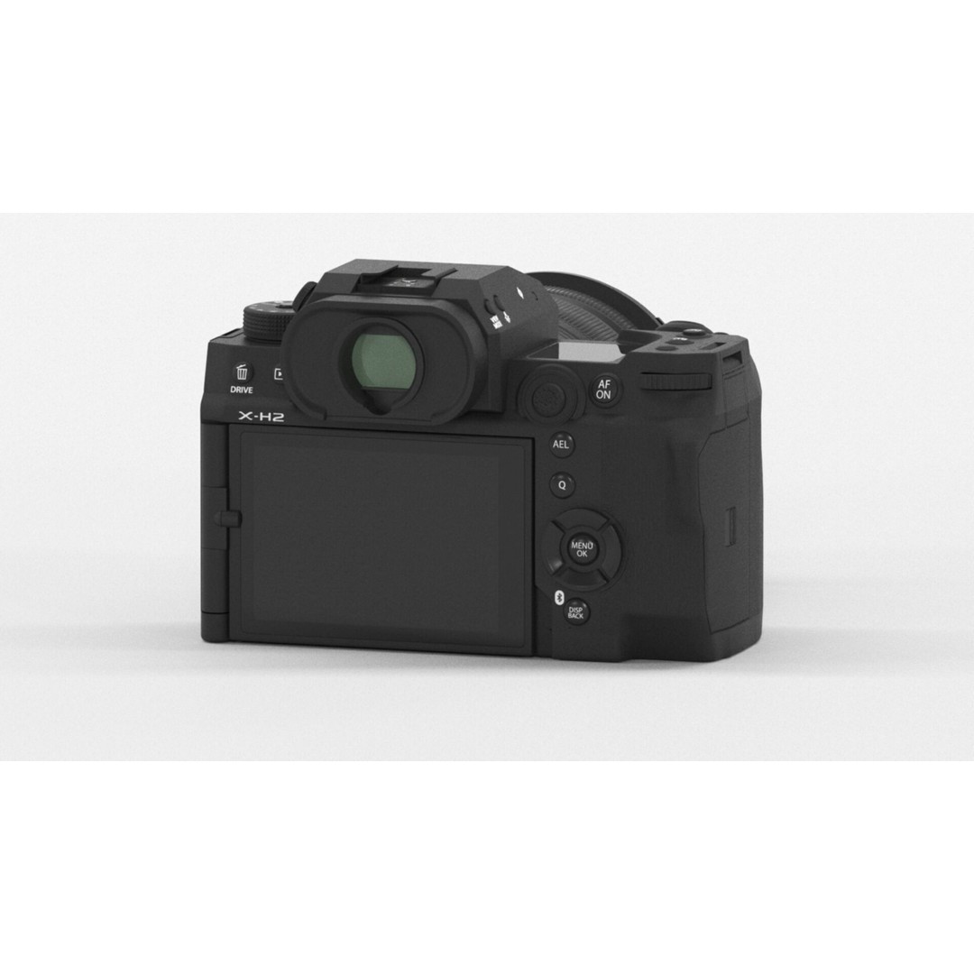 FUJIFILM X H2 3D Model – Low Poly Mirrorless Camera, FBX, PBR - View 6