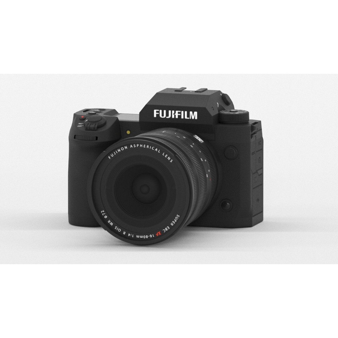 FUJIFILM X H2 3D Model – Low Poly Mirrorless Camera, FBX, PBR - View 9
