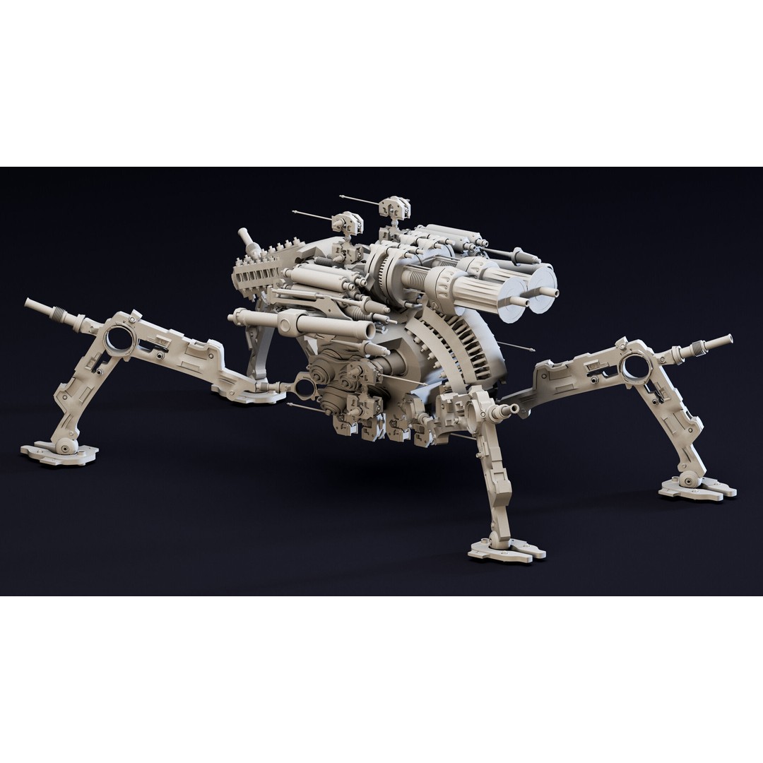 War Robots 3D Model – High Detail Sci-Fi Mecha Asset, FBX & Blender - View 8