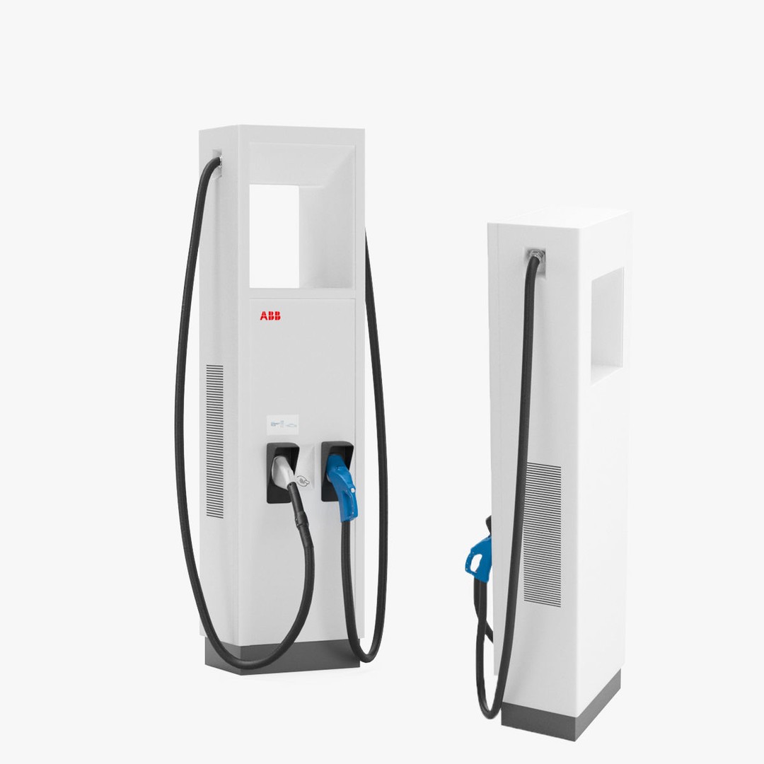 ABB Terra HP 150 350 3D Model – High Poly EV Charger Station, PBR - View 13