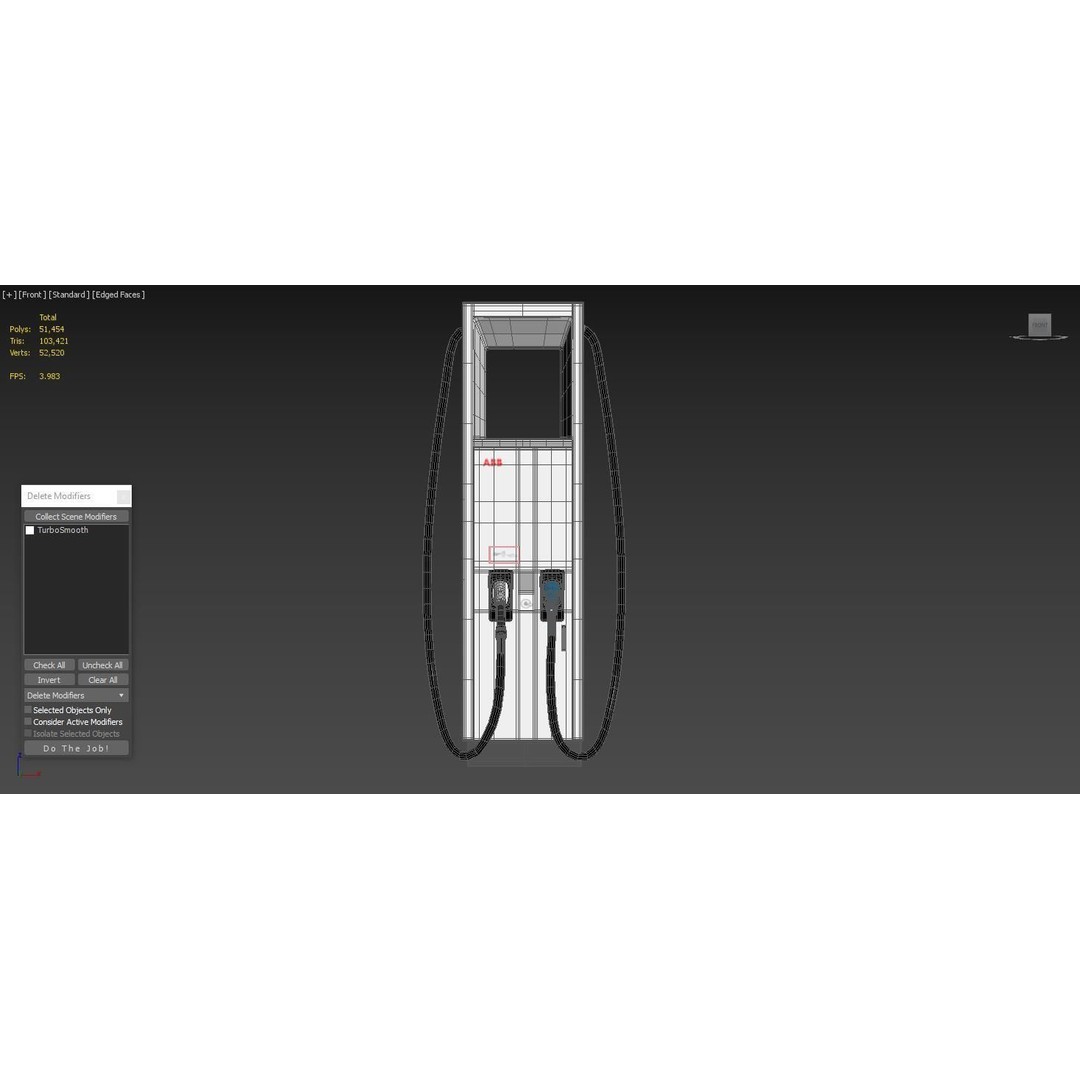 ABB Terra HP 150 350 3D Model – High Poly EV Charger Station, PBR - View 5