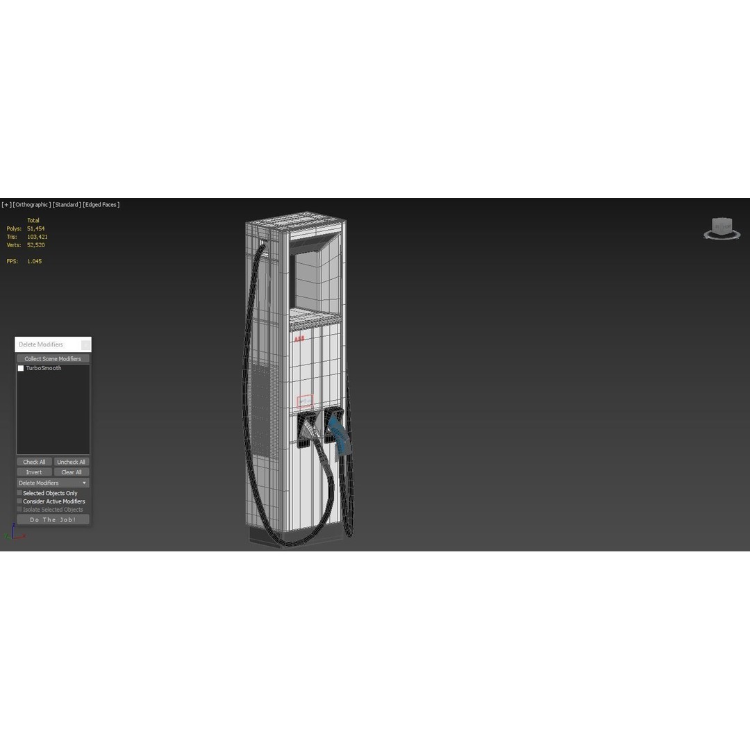 ABB Terra HP 150 350 3D Model – High Poly EV Charger Station, PBR - View 6