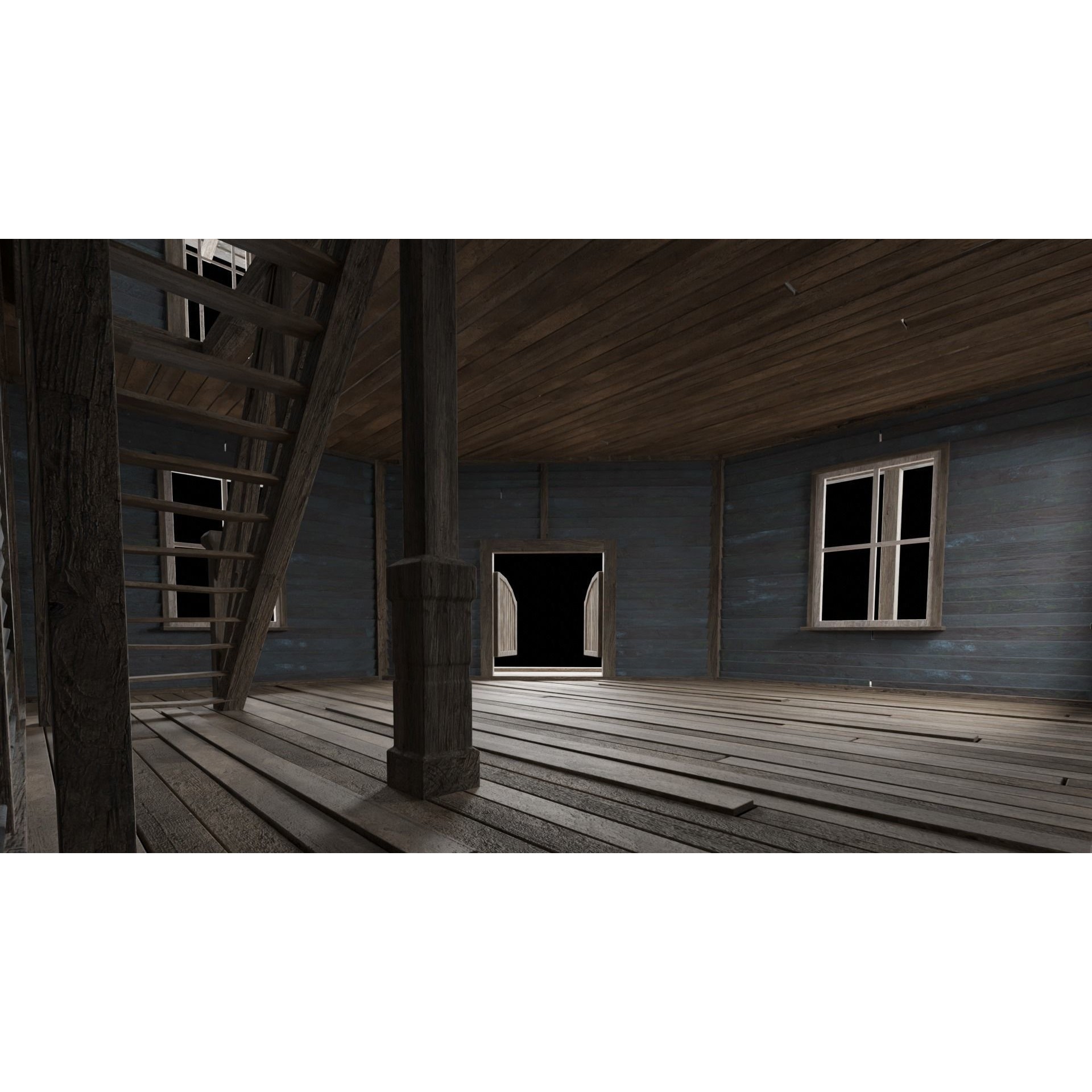 Wild West Saloon - Low-Poly Game-Ready 3D Model - View 19