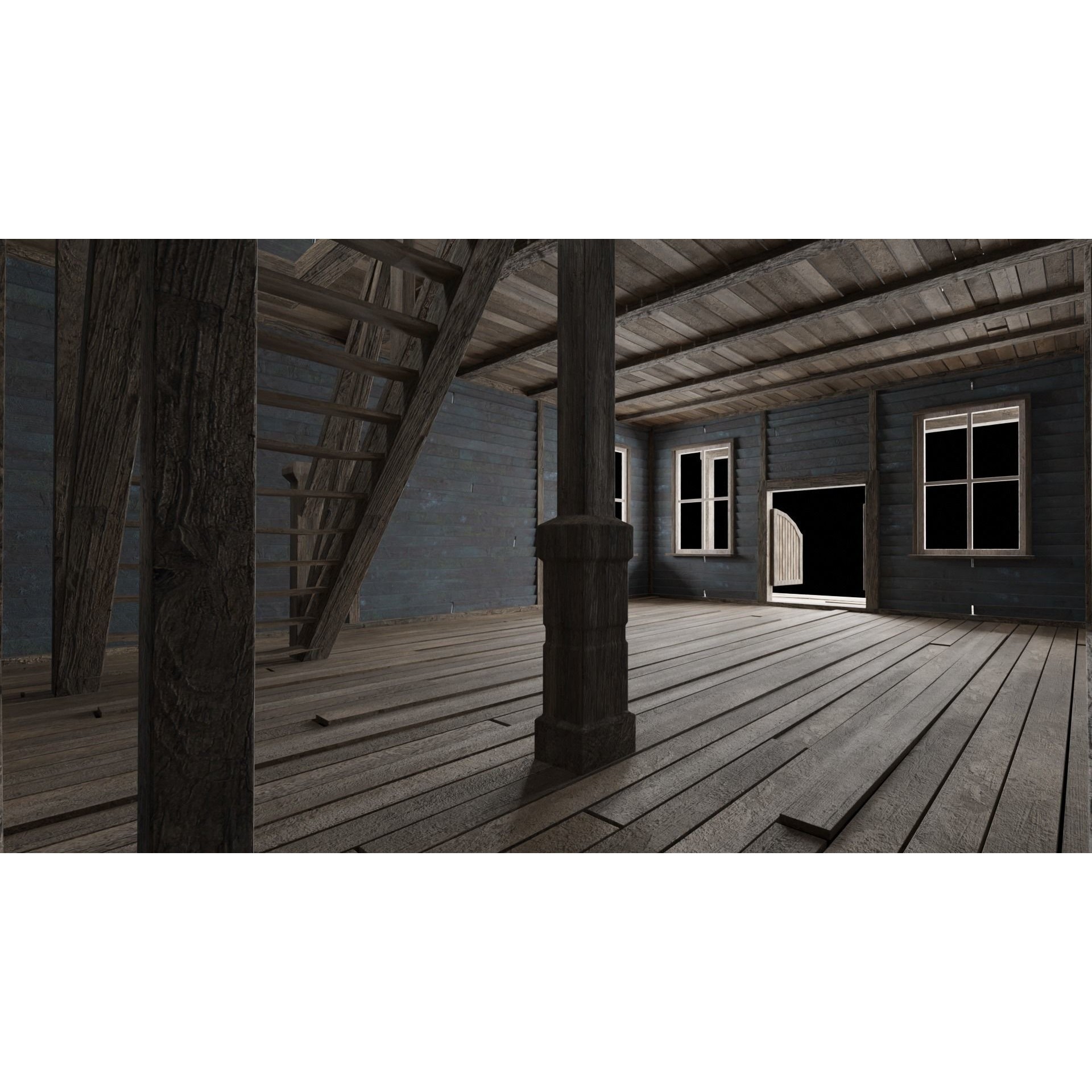 Wild West Saloon - Low-Poly Game-Ready 3D Model - View 25