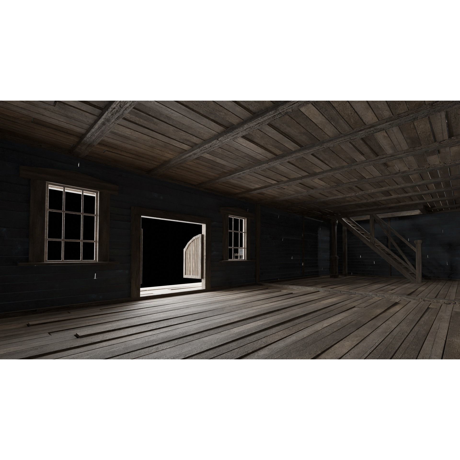 Wild West Saloon - Low-Poly Game-Ready 3D Model - View 37