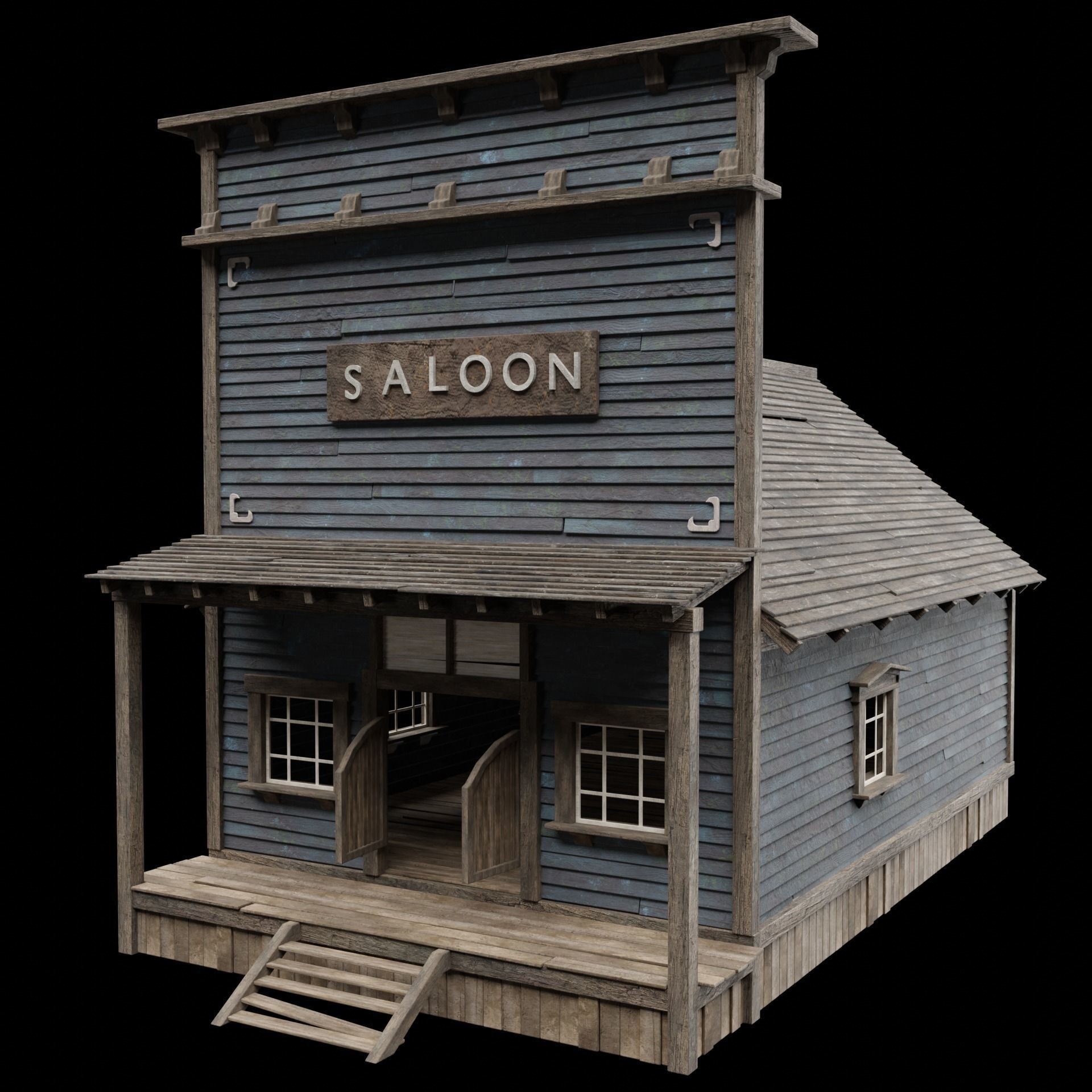 Wild West Saloon - Low-Poly Game-Ready 3D Model - View 39