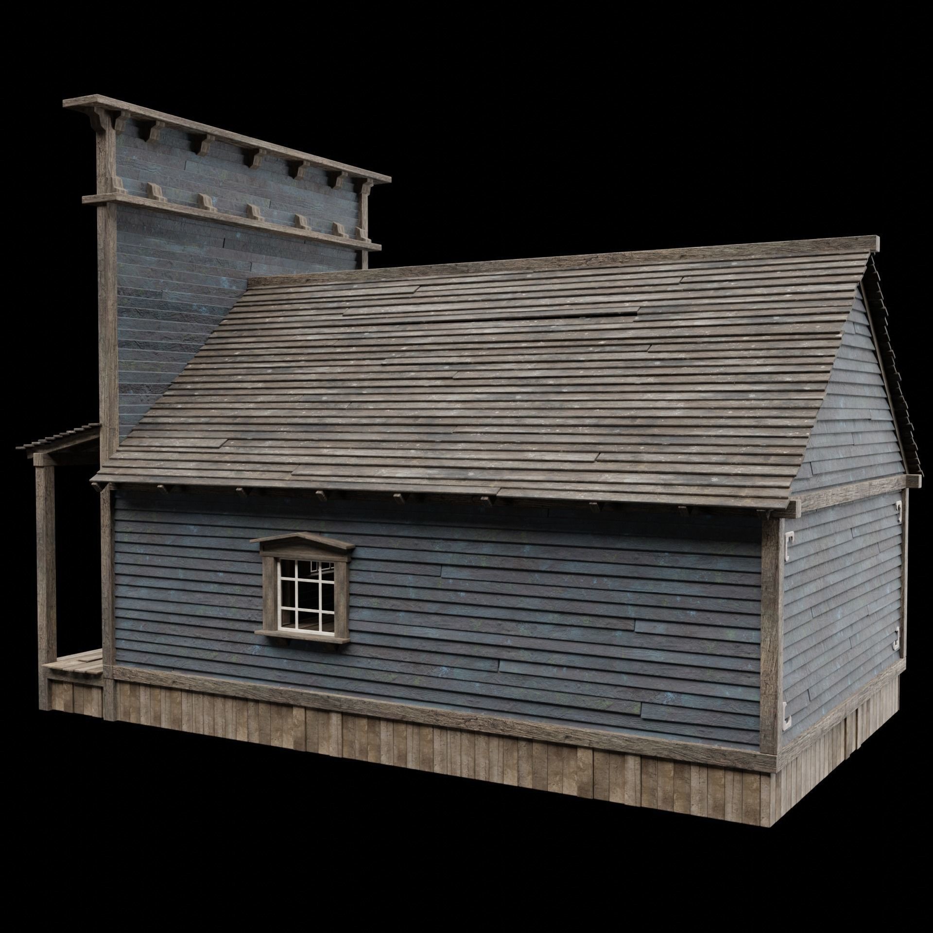 Wild West Saloon - Low-Poly Game-Ready 3D Model - View 40