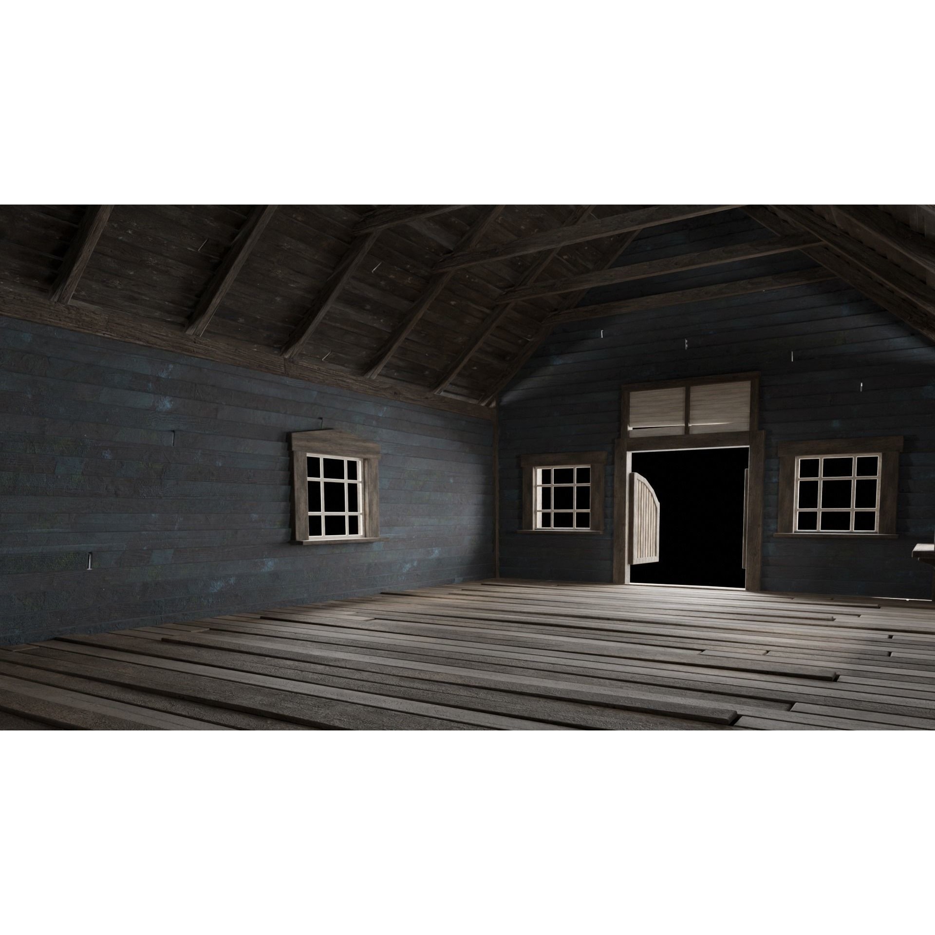 Wild West Saloon - Low-Poly Game-Ready 3D Model - View 43