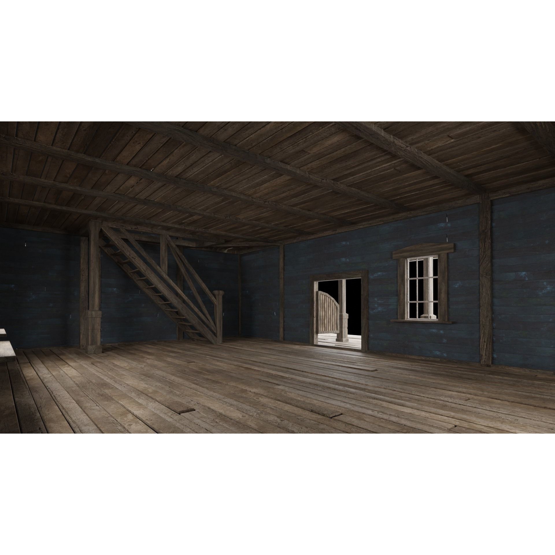 Wild West Saloon - Low-Poly Game-Ready 3D Model - View 50