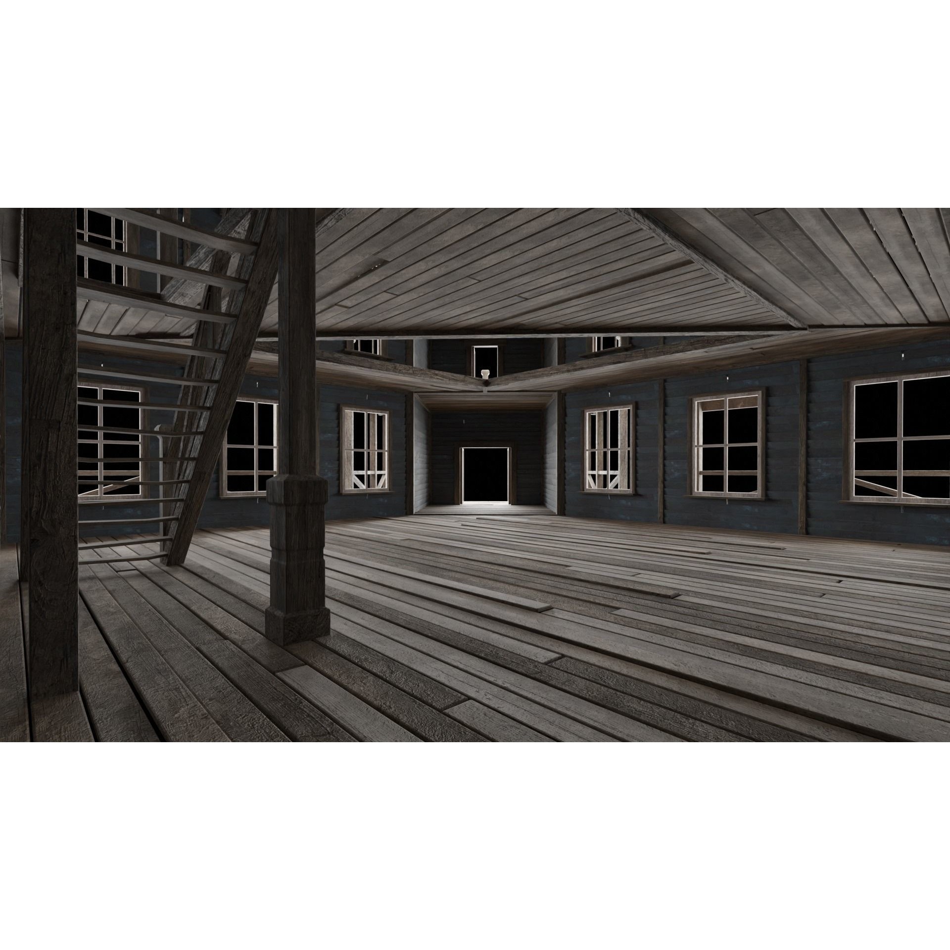 Wild West Saloon - Low-Poly Game-Ready 3D Model - View 7