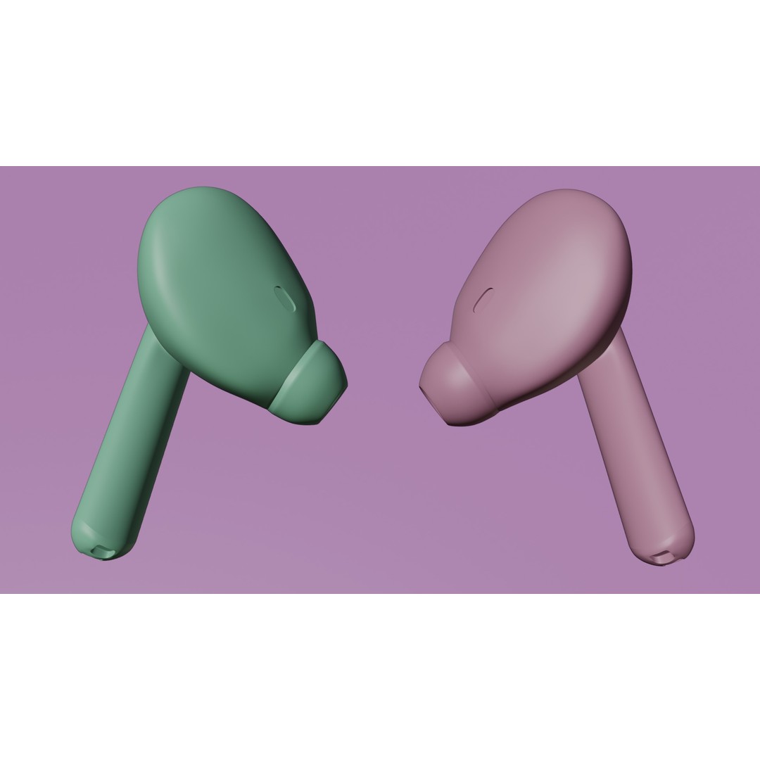 Lenovo XT88 Wireless Earbuds 3D Model – PBR Game Ready Asset, FBX, OBJ - View 14