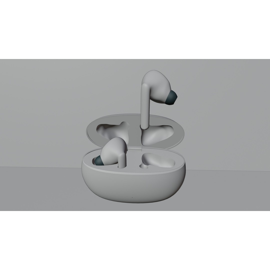 Lenovo XT88 Wireless Earbuds 3D Model – PBR Game Ready Asset, FBX, OBJ - View 19