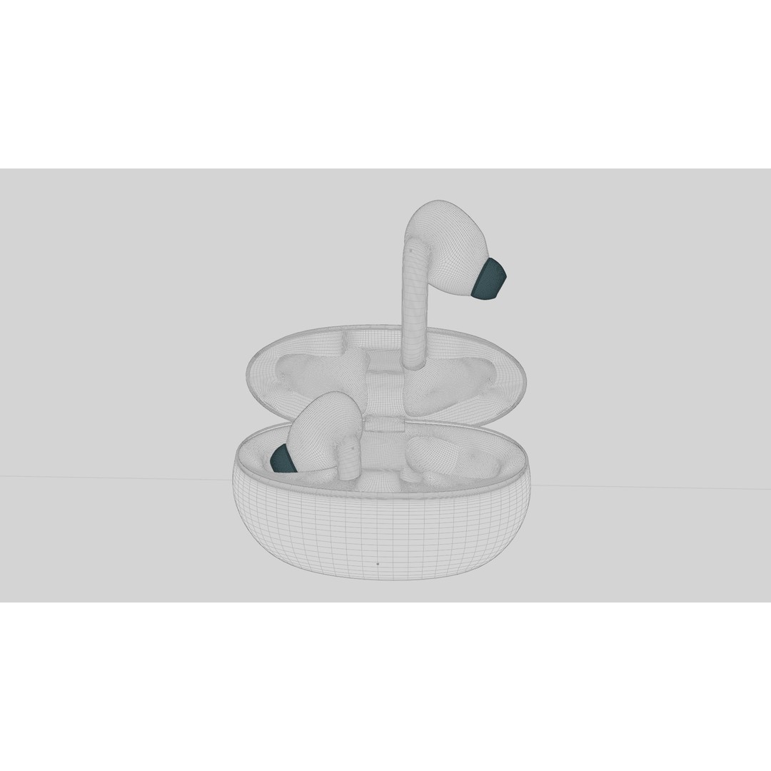 Lenovo XT88 Wireless Earbuds 3D Model – PBR Game Ready Asset, FBX, OBJ - View 20