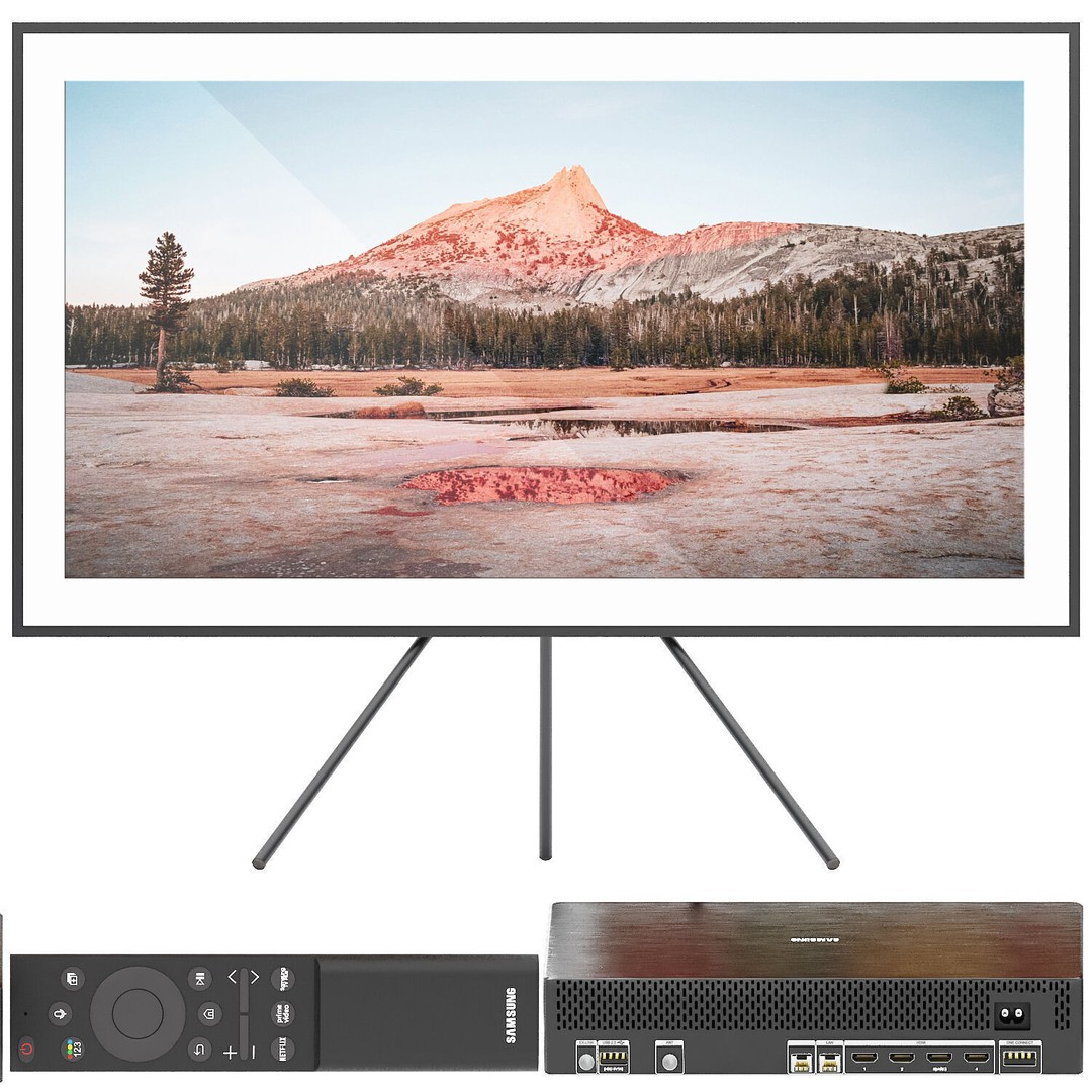 Samsung Frame TV 3D Model – Photorealistic PBR Rendering, 3dsMax, OBJ - View 3