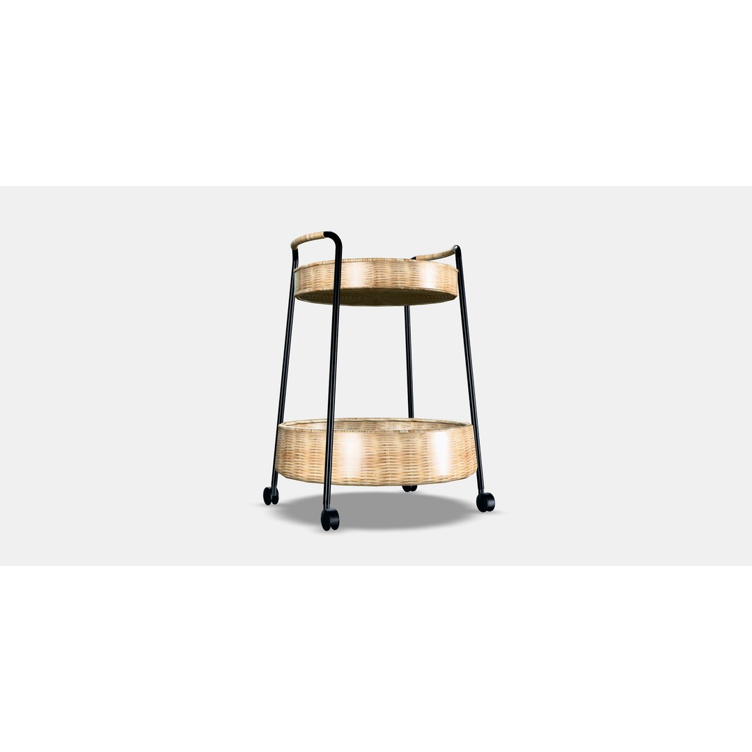 LUBBAN Trolley Table 3D Model – Low Poly Furniture with PBR Textures
