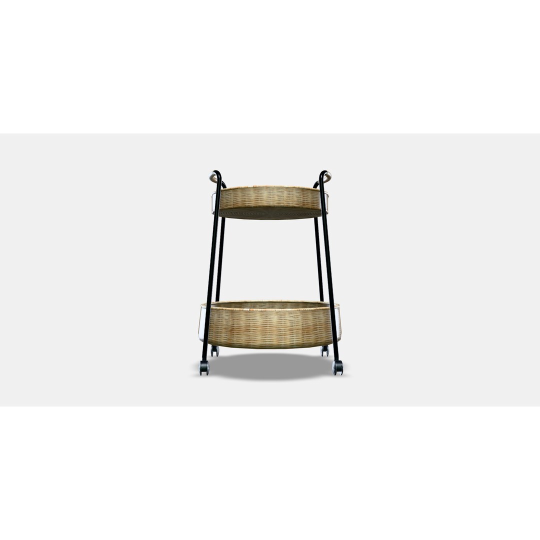 LUBBAN Trolley Table 3D Model – Low Poly Furniture with PBR Textures - View 10