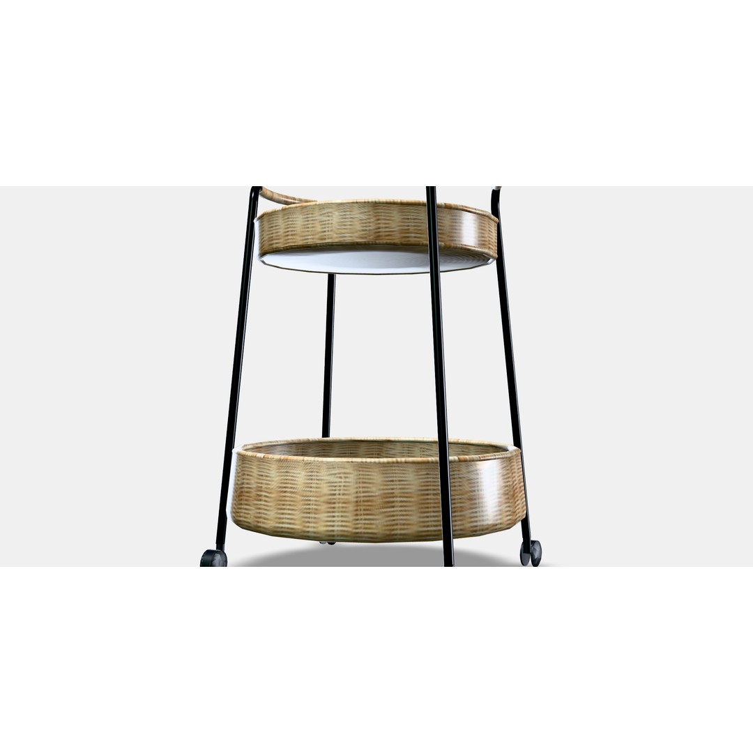 LUBBAN Trolley Table 3D Model – Low Poly Furniture with PBR Textures - View 15