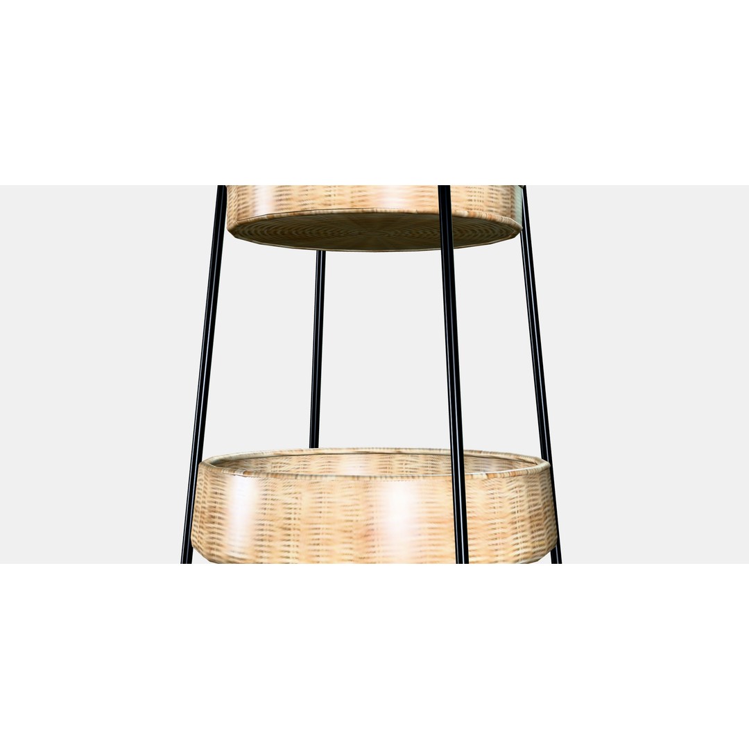 LUBBAN Trolley Table 3D Model – Low Poly Furniture with PBR Textures - View 4