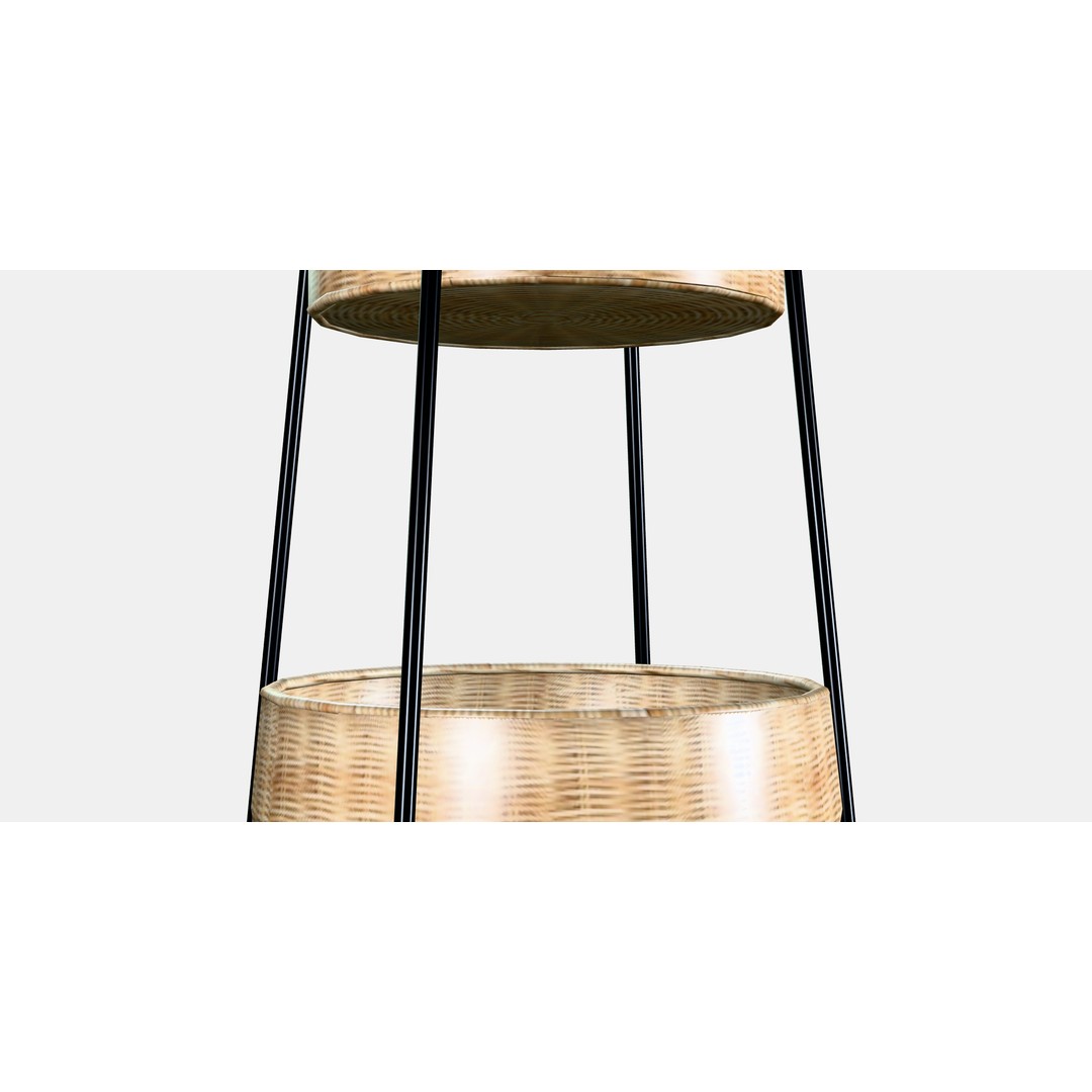 LUBBAN Trolley Table 3D Model – Low Poly Furniture with PBR Textures - View 8