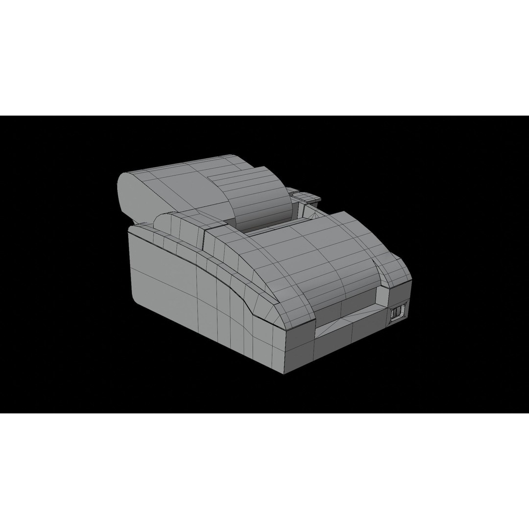 Printer Slip 3D Model – Low Poly PBR Asset, FBX, OBJ, Blender