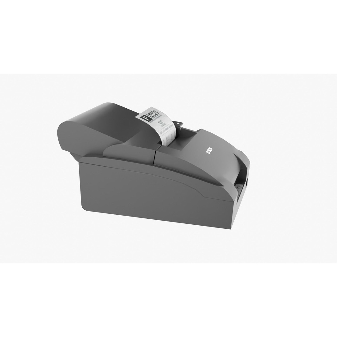 Printer Slip 3D Model – Low Poly PBR Asset, FBX, OBJ, Blender - View 10