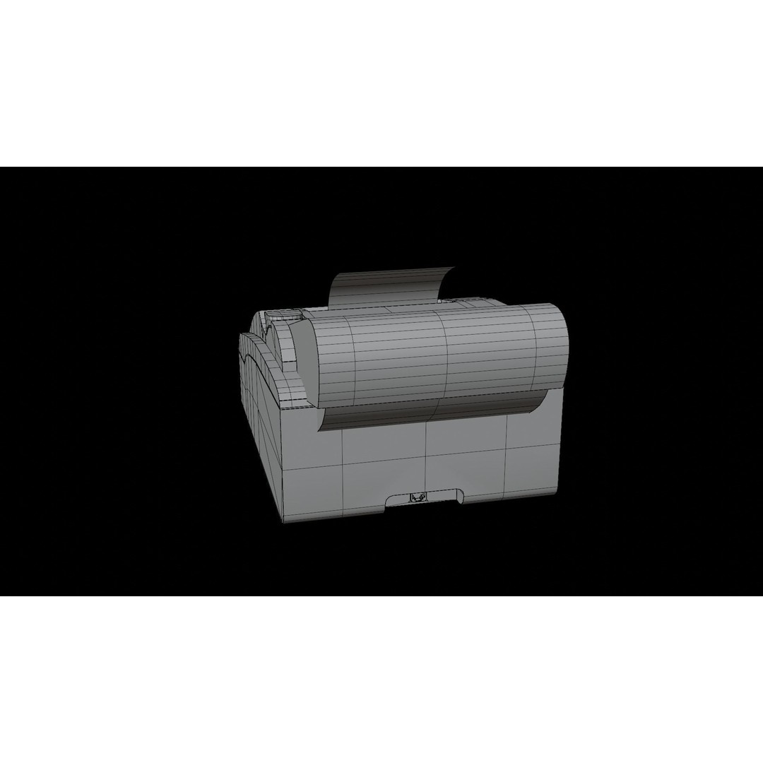 Printer Slip 3D Model – Low Poly PBR Asset, FBX, OBJ, Blender - View 17