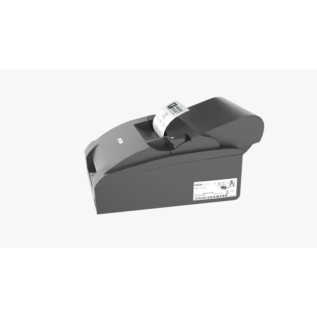 Printer Slip 3D Model – Low Poly PBR Asset, FBX, OBJ, Blender - View 3