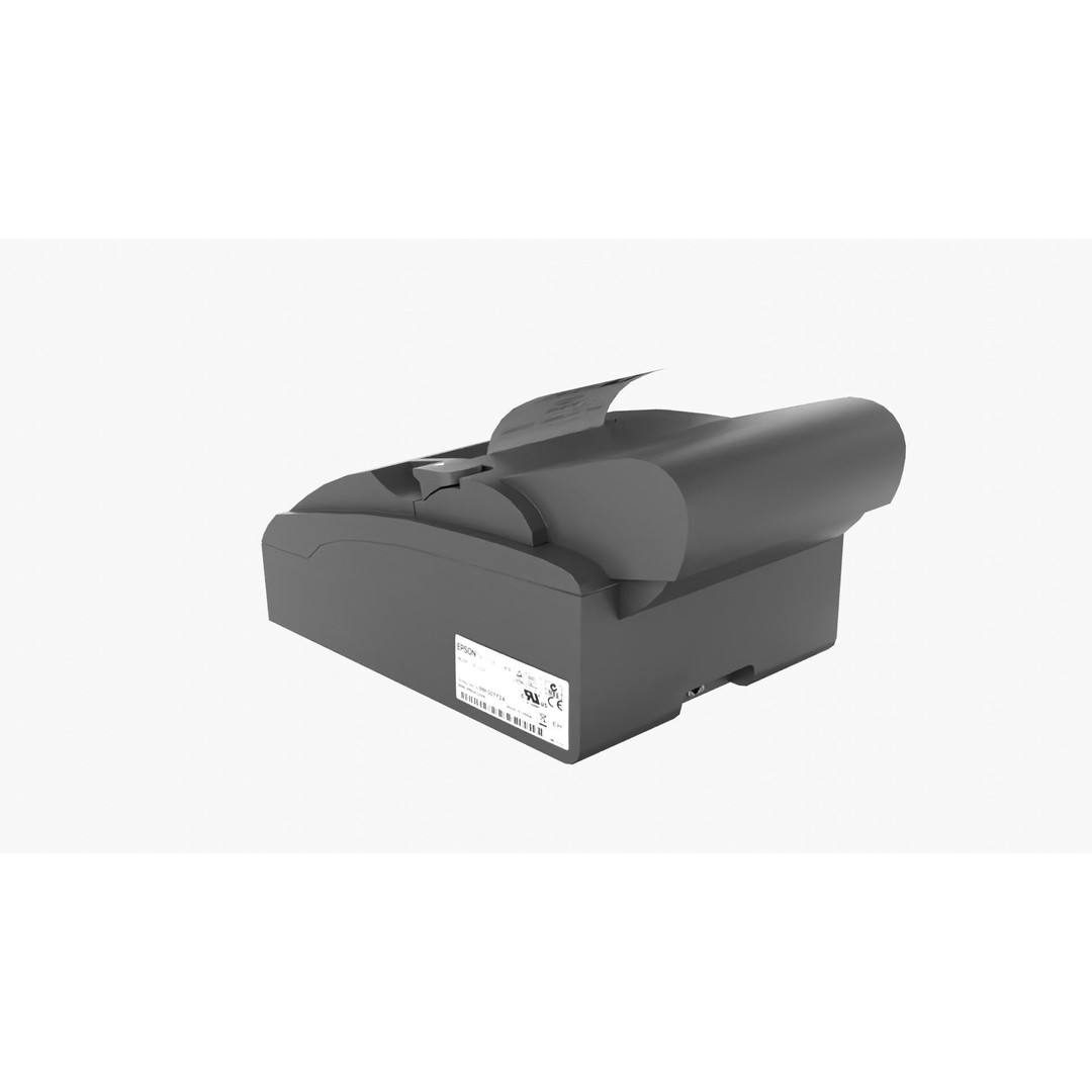Printer Slip 3D Model – Low Poly PBR Asset, FBX, OBJ, Blender - View 5