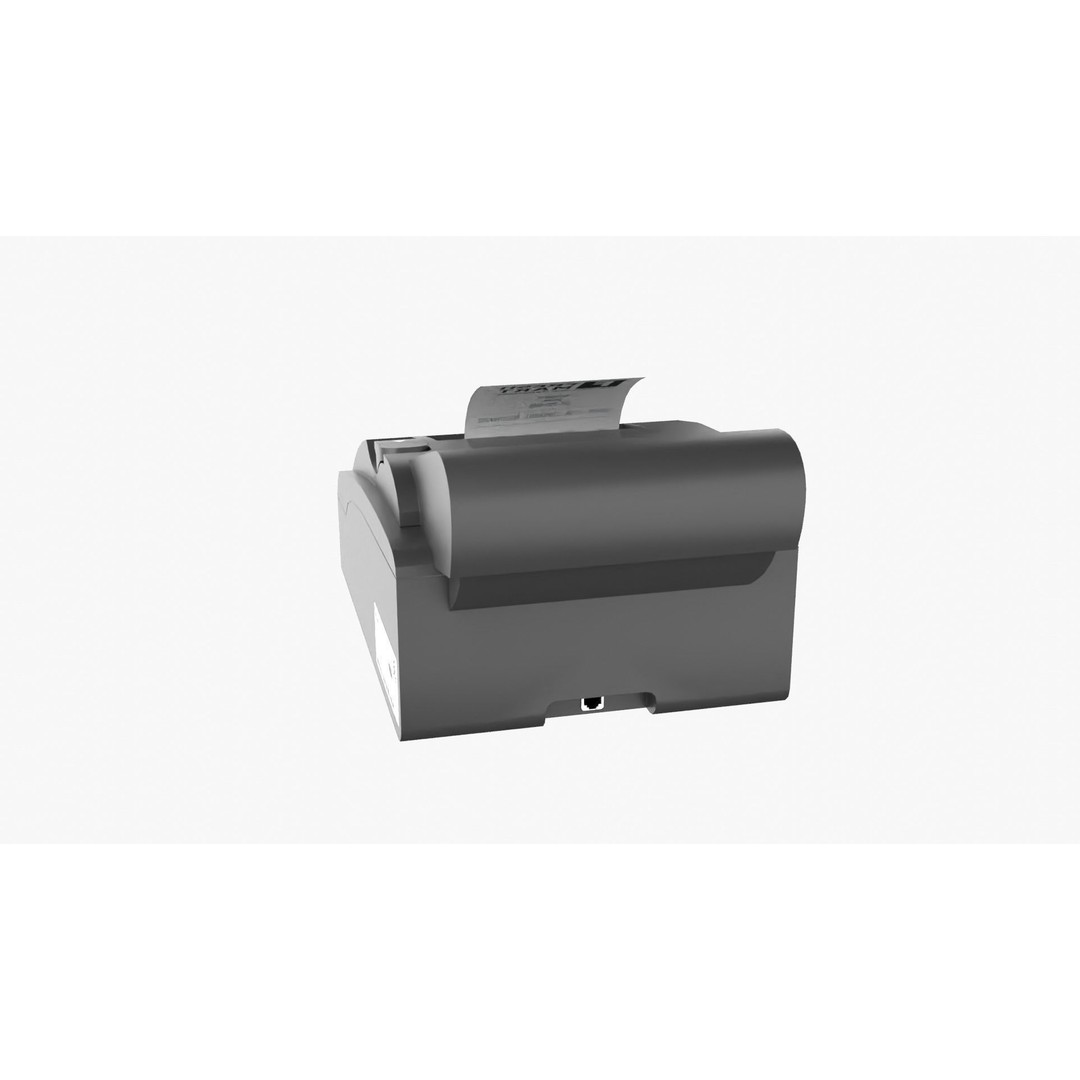 Printer Slip 3D Model – Low Poly PBR Asset, FBX, OBJ, Blender - View 6