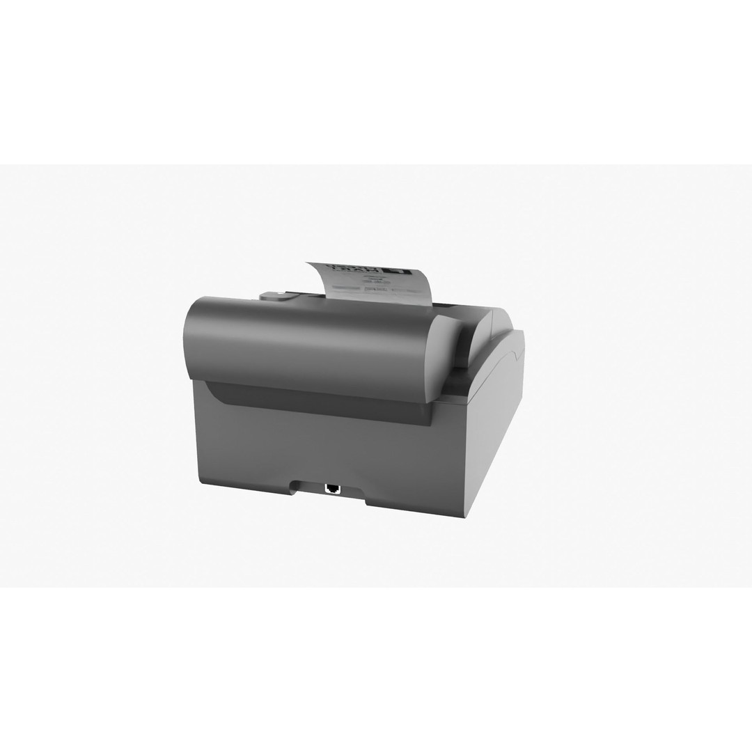 Printer Slip 3D Model – Low Poly PBR Asset, FBX, OBJ, Blender - View 7