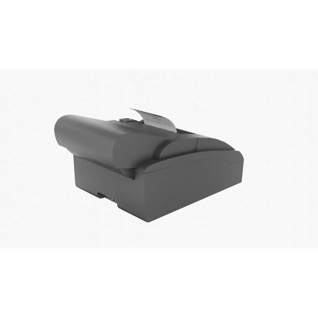 Printer Slip 3D Model – Low Poly PBR Asset, FBX, OBJ, Blender - View 8