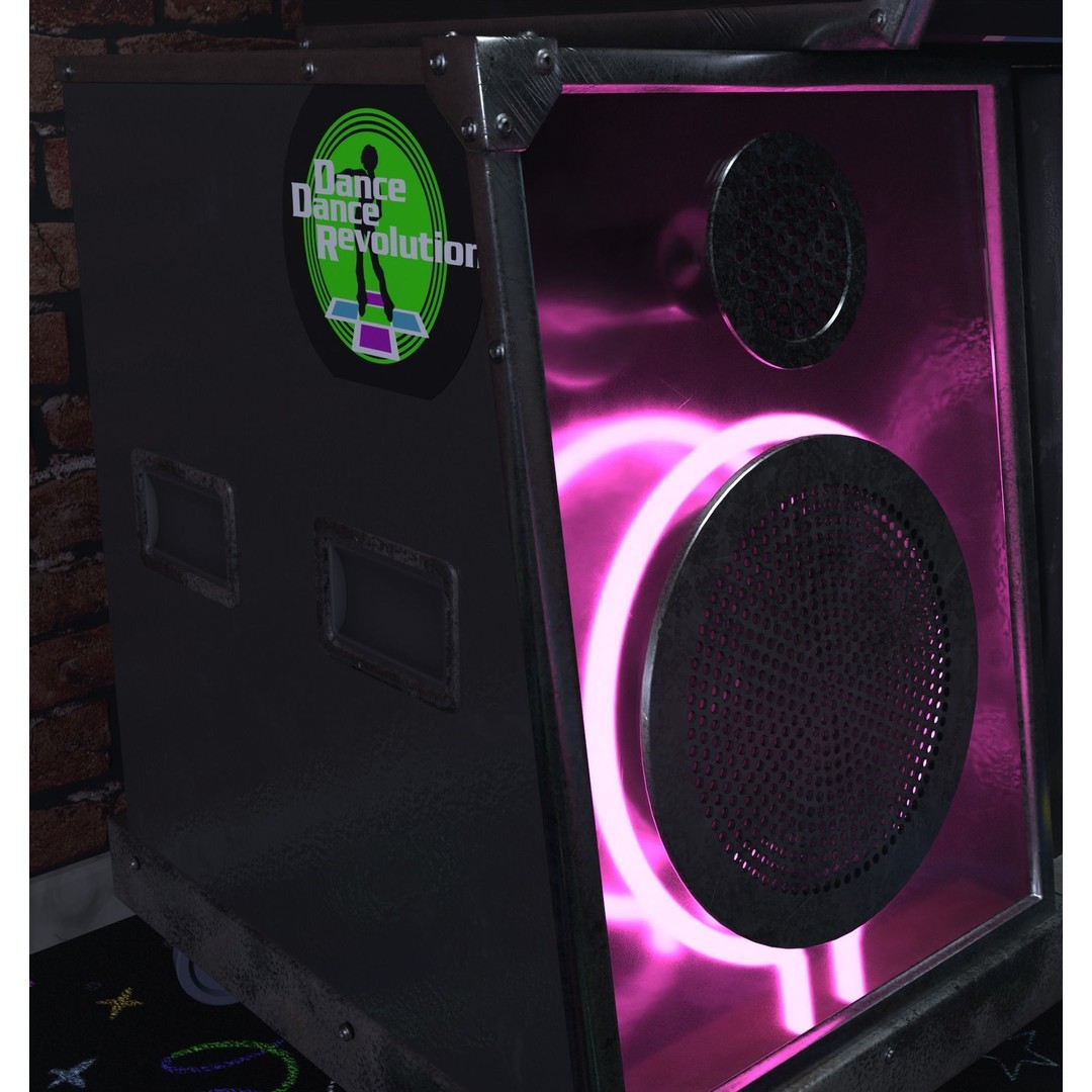 Dance Dance Revolution Arcade Cabinet 3D Model – Low Poly Game Asset, FBX - View 16