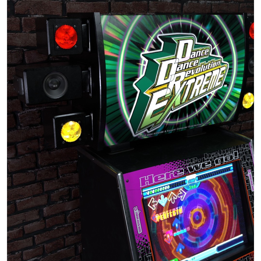 Dance Dance Revolution Arcade Cabinet 3D Model – Low Poly Game Asset, FBX - View 9