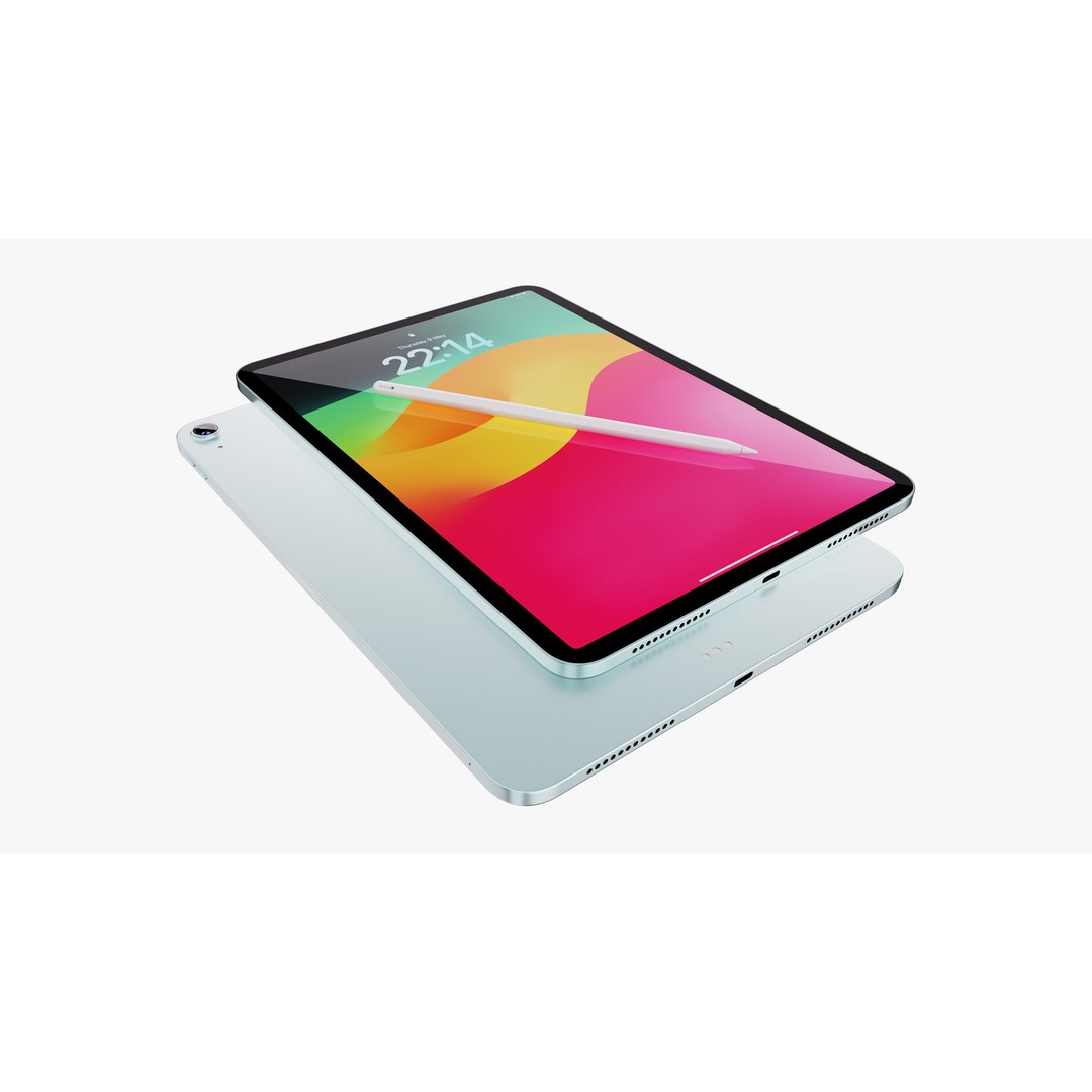 Apple iPad Air 11 ft 2 in 3D Model – Detailed PBR Tablet with Textures - View 20