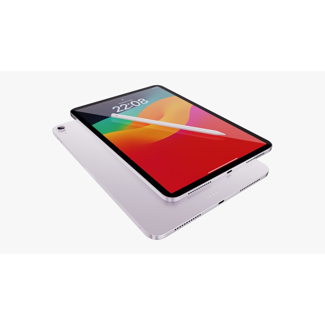 Apple iPad Air 11 ft 2 in 3D Model – Detailed PBR Tablet with Textures - View 23