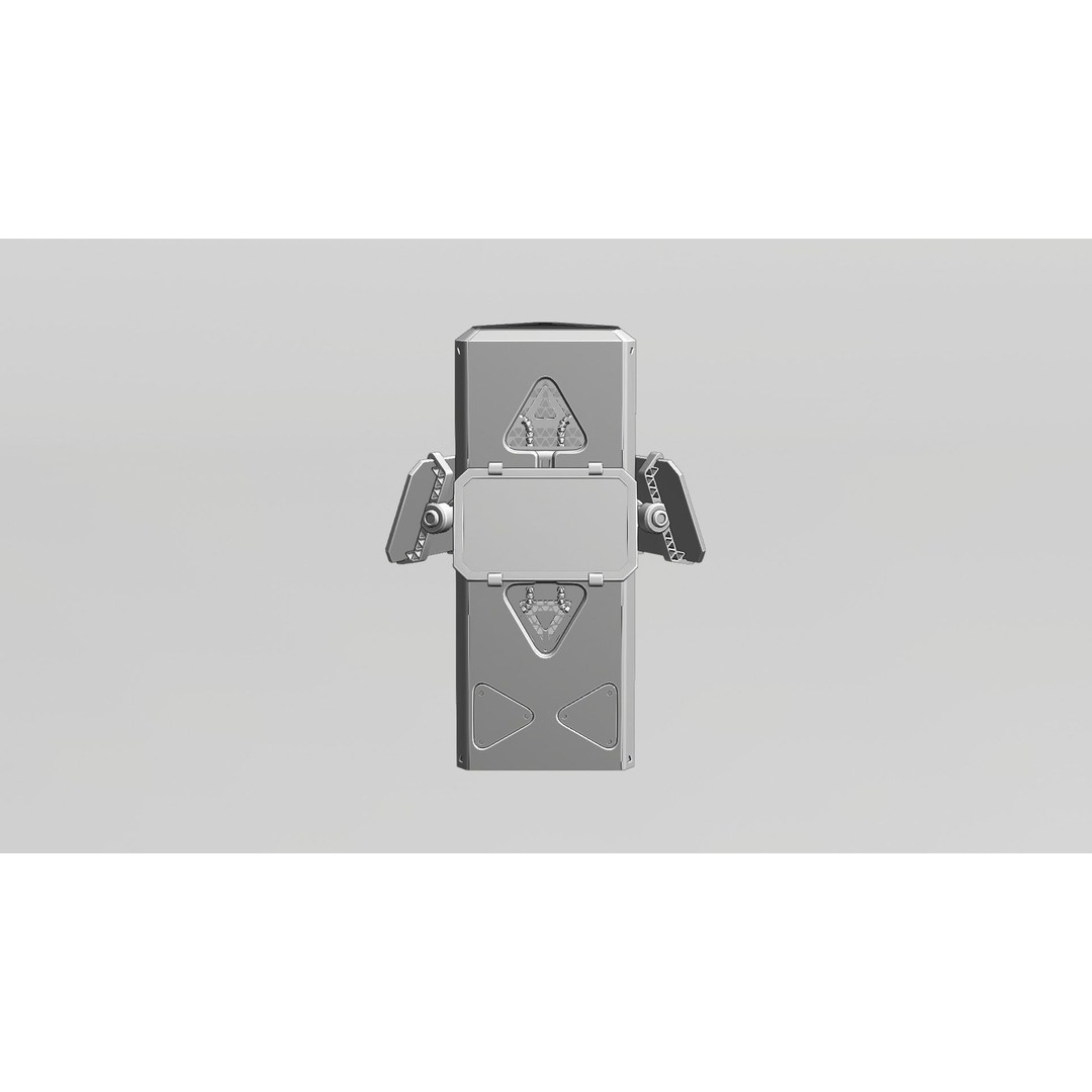 SciFi Info Pillar Console 3D Model – Low Poly Game Asset, FBX