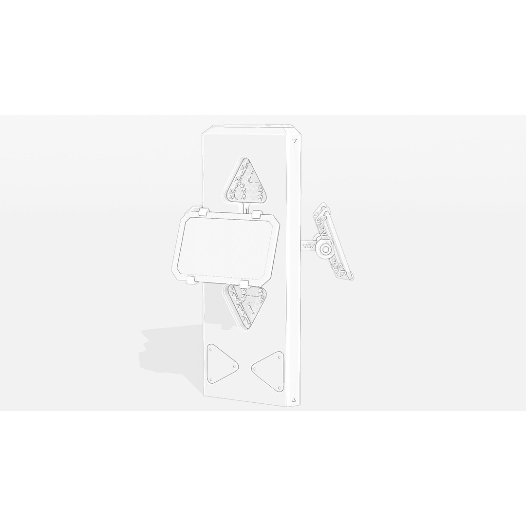 SciFi Info Pillar Console 3D Model – Low Poly Game Asset, FBX - View 13
