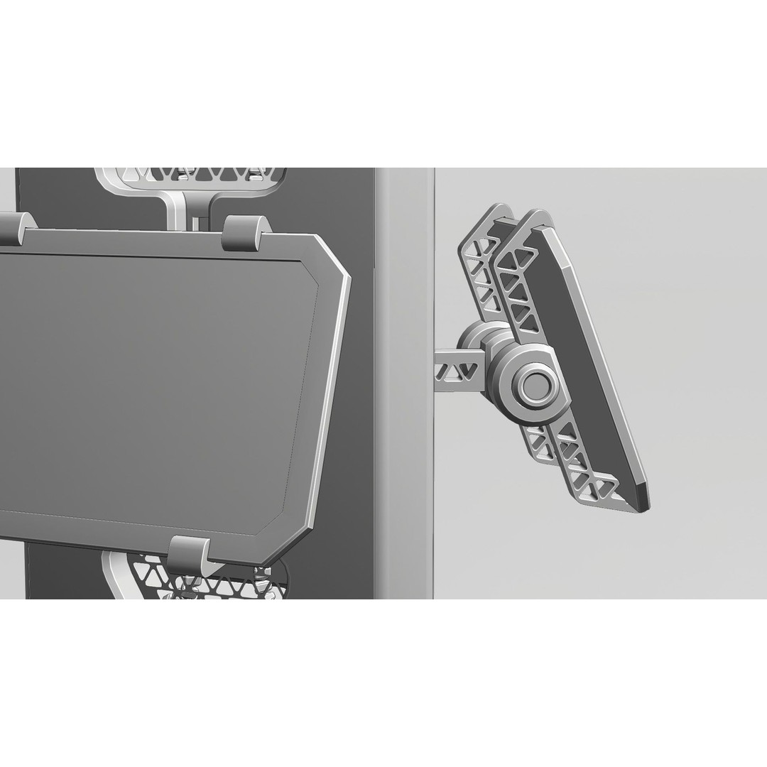 SciFi Info Pillar Console 3D Model – Low Poly Game Asset, FBX - View 14
